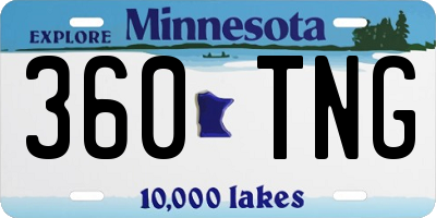 MN license plate 360TNG