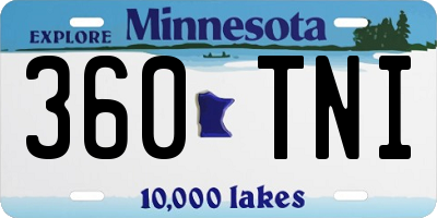 MN license plate 360TNI