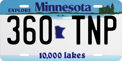 MN license plate 360TNP