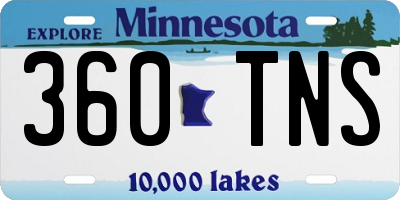 MN license plate 360TNS