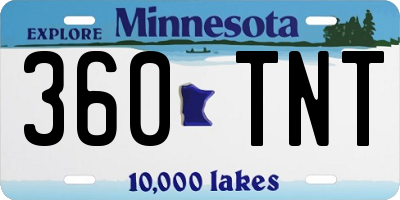 MN license plate 360TNT