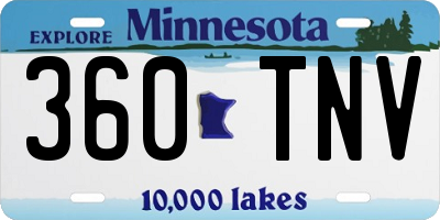MN license plate 360TNV