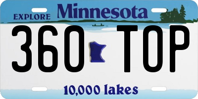 MN license plate 360TOP