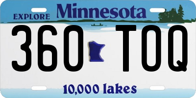 MN license plate 360TOQ