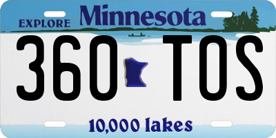 MN license plate 360TOS