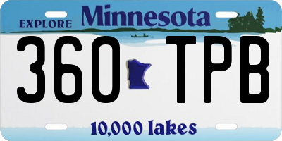 MN license plate 360TPB