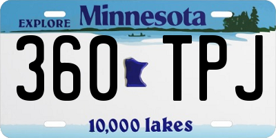 MN license plate 360TPJ