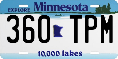 MN license plate 360TPM