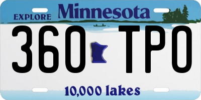 MN license plate 360TPO