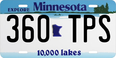MN license plate 360TPS