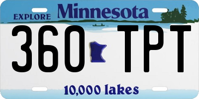 MN license plate 360TPT