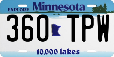 MN license plate 360TPW