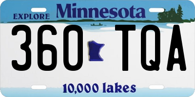 MN license plate 360TQA