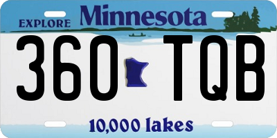 MN license plate 360TQB