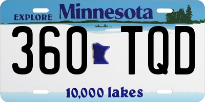 MN license plate 360TQD