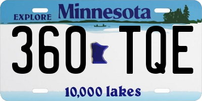 MN license plate 360TQE