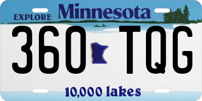 MN license plate 360TQG