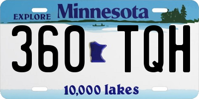 MN license plate 360TQH