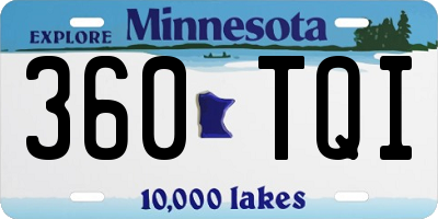 MN license plate 360TQI
