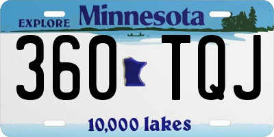 MN license plate 360TQJ