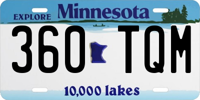 MN license plate 360TQM