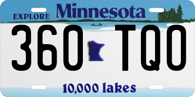 MN license plate 360TQO