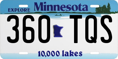 MN license plate 360TQS
