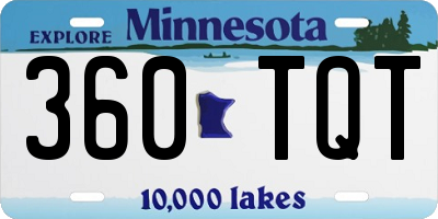 MN license plate 360TQT