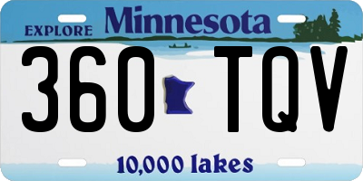 MN license plate 360TQV