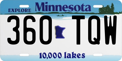 MN license plate 360TQW