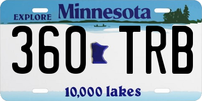 MN license plate 360TRB