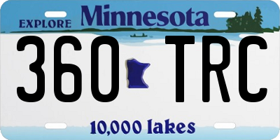 MN license plate 360TRC