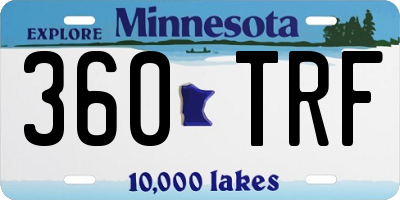 MN license plate 360TRF