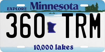 MN license plate 360TRM