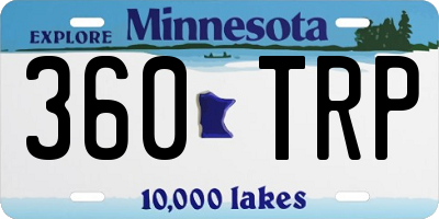 MN license plate 360TRP