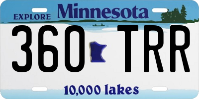 MN license plate 360TRR