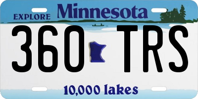 MN license plate 360TRS
