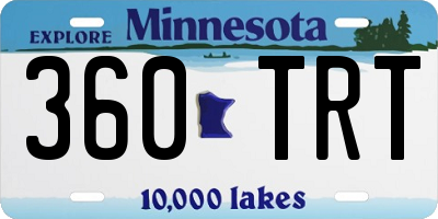 MN license plate 360TRT