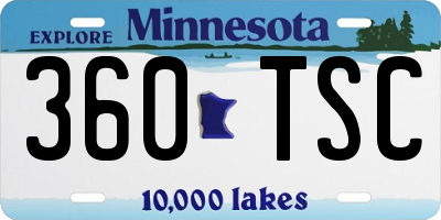 MN license plate 360TSC
