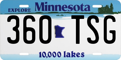 MN license plate 360TSG