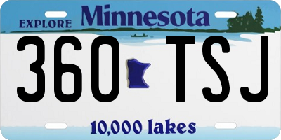 MN license plate 360TSJ