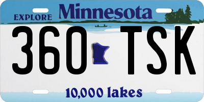 MN license plate 360TSK