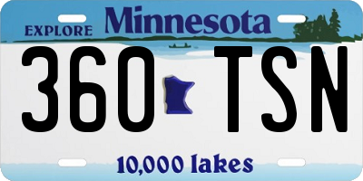 MN license plate 360TSN