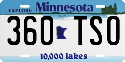 MN license plate 360TSO