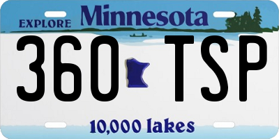 MN license plate 360TSP