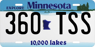 MN license plate 360TSS
