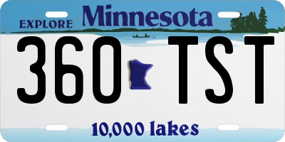 MN license plate 360TST