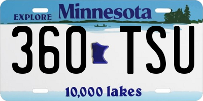 MN license plate 360TSU