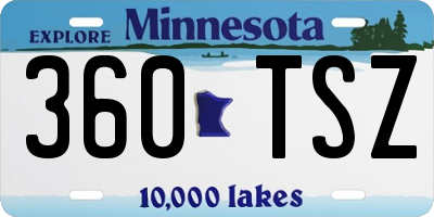 MN license plate 360TSZ