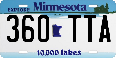 MN license plate 360TTA